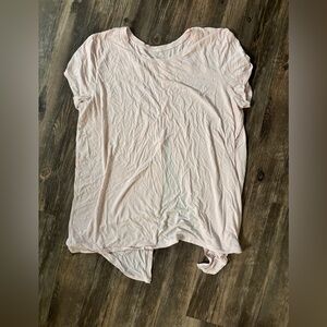 Lululemon Pink Split Back Short Sleeve T-Shirt, size 12